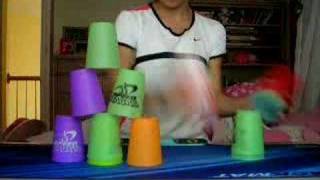 Speed Stacking Speedstackinggirls Tippy Cycle 1548 [upl. by Anaimad]