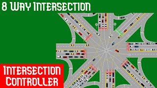 A 8 Way Intersection In Intersection Controller [upl. by Nuahsak]