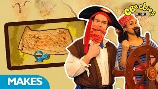 CBeebies Swashbuckle  Presenters Treasure Map Make [upl. by Jacenta386]