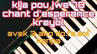 vin aprann koman pou jwe 78 chant desperance kreyol avek twa ako dofasol bien fácil [upl. by Skvorak]