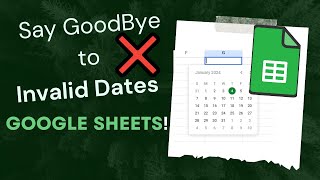 Boost Your Data Accuracy 🚀 Insert a Calendar into Every Cell in Google Sheets with Data Validation [upl. by Ariahay]