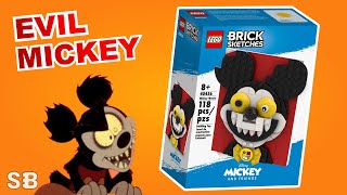 Evil Mickey Mouse  Lego Brick Sketches MOC [upl. by Isabeau]