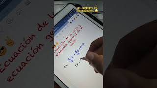 Ecuación general con fracciones rectas clases matematicas matemática matematika maths [upl. by Adnohsad]