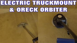 ELECTRIC TRUCKMOUNT CLEANING DIRTY CARPET PART 1 [upl. by Amabil711]