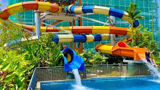 Splash into Fun Drop Water Slide at SplashMania Waterpark Malaysia [upl. by Atinaw236]