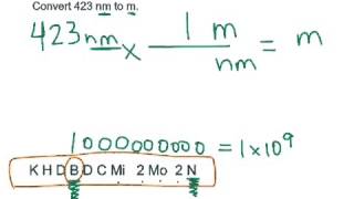 Conversion  nanometers to meters [upl. by Annirtak]