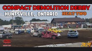 Compact Demolition Derby Heat Two  Huntsville Ontario 2024 [upl. by Blackington]