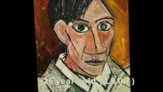 Pablo Picasso’s Self Portrait Evolution From Age 15 To Age 90 [upl. by Materi]