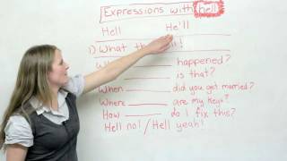 Slang in English What the hell and other HELL expressions [upl. by Adnale]