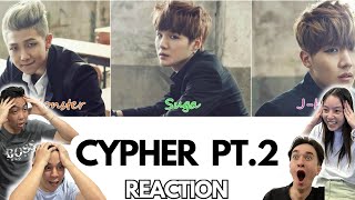 OUR FIRST BTS LYRIC REACTION  BTS CYPHER PT 1 2 3 4 REACTION [upl. by Aidne]