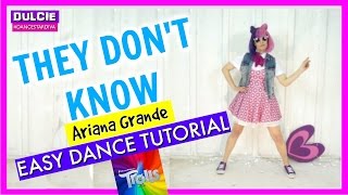 They Dont Know  Kids Dance Easy Tutorial Ariana Grande  Trolls Dance kids  How to dance Kids [upl. by Aneekat508]