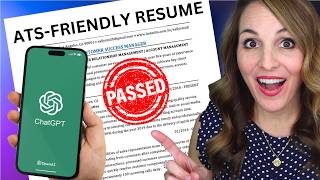 How To Write An ATSFriendly Resume Using ChatGPT in 2024  BEST FORMAT amp TEMPLATE [upl. by Auqinet]