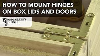 How to Mount Hinges on Box Lids Doors and Other Projects [upl. by Ainahpets]