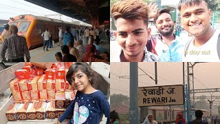 DELHI TO REWARI ❤ TRAIN ME LADAI HO GYI 😱 SANCHIT VLOGS 0001 [upl. by Adnawal]