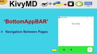 KivyMD BottomAppBar  Alt Menü   Python MobileDesktop App [upl. by Fortunio]