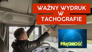 Wydruk z tachografu w ciężarówce ⁉️ ważna informacja [upl. by Holtorf]