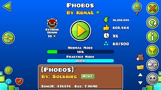 🔴Live  Geometry Dash  Phobos 15 Extreme Demon New best [upl. by Cirdla]