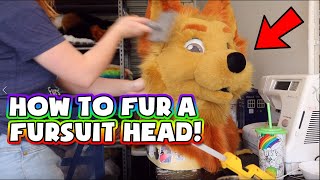 How to fur a fursuit head  Fursuit head tutorial Part 3 [upl. by Ingham561]