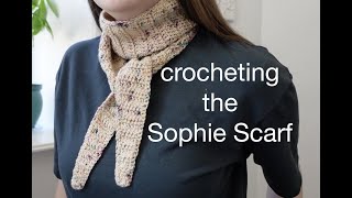 CROCHETING the SOPHIE SCARF  hacking the viral pattern [upl. by Carnay]