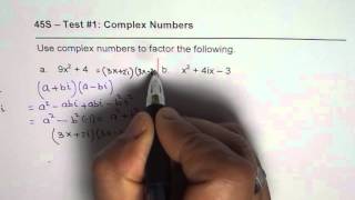 Steps to Factor Quadratic Expression with Complex Numbers [upl. by Einegue]