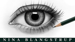 How to Draw a Realistic Eye  Step by Step Eye Tutorial  You can draw this [upl. by Ilsel]