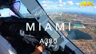 MIAMI  A380 LANDING 4K [upl. by Gerson]