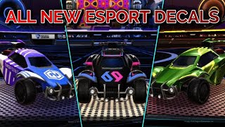 All ESPORT DECALS in Rocket League UPDATED 2020  NEW DECALS  NRG G2 Rogue  MasterMind 20 [upl. by Nagad555]