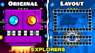 Explorers Original VS Layout  Geometry Dash 22 [upl. by Ahsiekan]