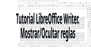 Tutorial LibreOffice Writer Mostrar ocultar reglas Describe su utilidad [upl. by Labina531]