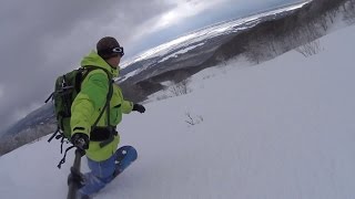 Splitboarding鳥海山域月山森 [upl. by Elbas19]