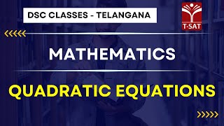 Maths  Quadratic Equations  DSC Examination  TSAT [upl. by Lebisor]