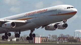 Plane spotting  Schiphol  33 Great crosswind landings AMS [upl. by Ailsa]