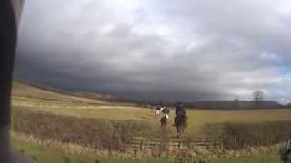 Alice takes a tumble out with the Ledbury Hunt at Forthampton House 13th February 2015 [upl. by Airotal]