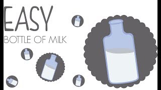 Flat Design TUTO  How to create a bottle of milk ILLUSTRATOR [upl. by Craggie]