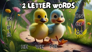 Two Letter Words  2 Letter words for kids 2 Letter Words in English Two Letter Word Song Sight [upl. by Enaej]