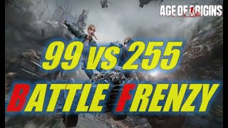 Age of origins 99 vs 255 Battle Frenzy [upl. by Asiral]