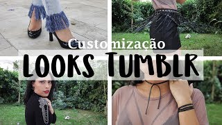 ✂️ DIY  6 IDEIAS DE CUSTOMIZAÇÃO DE ROUPAS TUMBLR [upl. by Adnuahs]