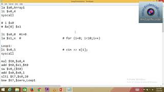 Array Summation Lecture 9 AMIPS Assembly Language Machine Generated code [upl. by Adai]