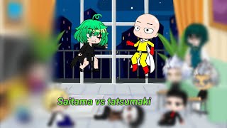 OPM REACT TO SAITAMA VS TATSUMAKI [upl. by Adao]