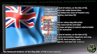 Fiji National Anthem “God Bless Fiji” INSTRUMENTAL with lyrics [upl. by Anirok]