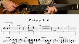 Petit Papa Noël Guitar Solo  Tab [upl. by Bernadine]