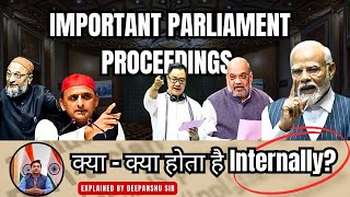 Types of Parliamentary Proceedings  Polity  UPSC  By Deepanshu Sir [upl. by Ahgiel810]