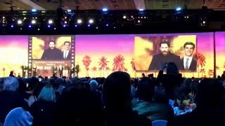 quotThe Big Shortquot wins best ensemble cast at Palm Springs Film Festival Steve Carell amp Christian Bale [upl. by Lani641]