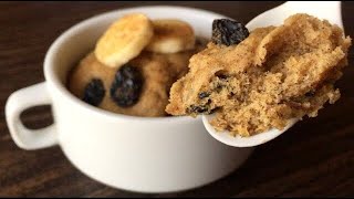 Microwave Banana Cake  Easy amp Healthy Mug Cake Recipe  Ems Kitchen [upl. by Htez700]