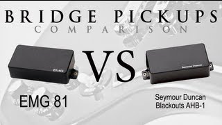 EMG 81 vs BLACKOUTS  Active Bridge Pickup Metal Tone Comparison  Review 1 [upl. by Nyrroc]