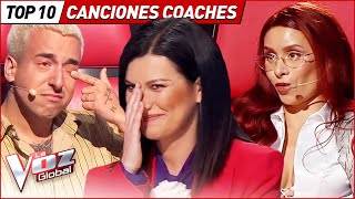 Famosos REACCIONAN a sus propias CANCIONES en La Voz [upl. by Eledoya]