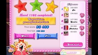 Candy Crush Saga Level 1103 NEW ★★★ NO BOOSTER [upl. by Nivlem]