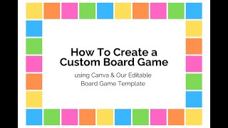 How to Make a DIY Board Game in Canva [upl. by Onra481]