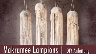 MakrameeLampions  kleine Lampe  Windlicht  Boho Style  DIY Anleitung [upl. by Heindrick3]