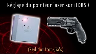 Réglage dun pointeur laser red dot sur Umarex T4E HDR50 [upl. by Tat129]